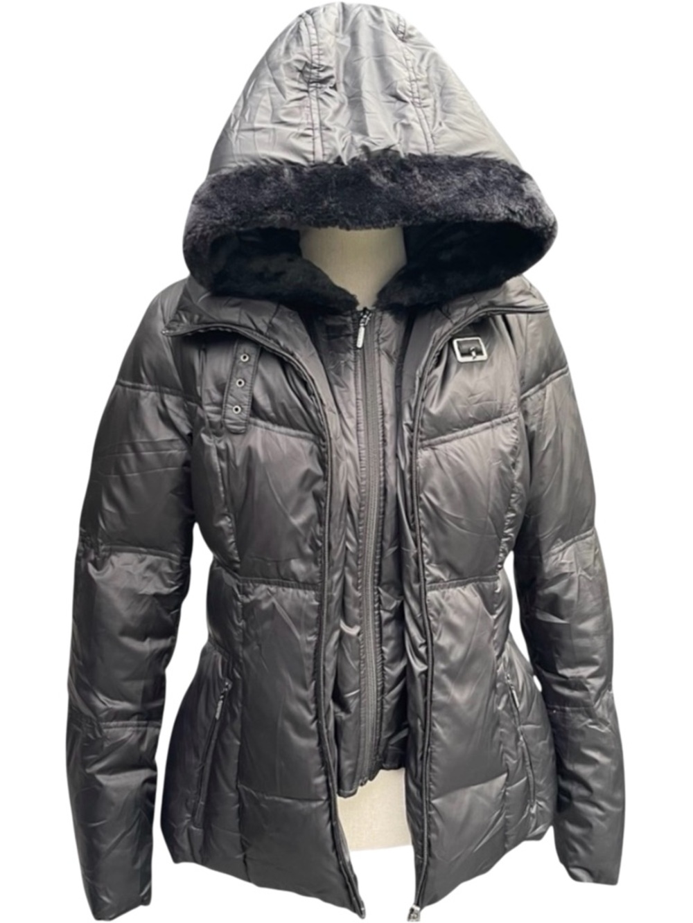GEOX Respira Black Removable Hood/Liner Puffer Jacket (6)